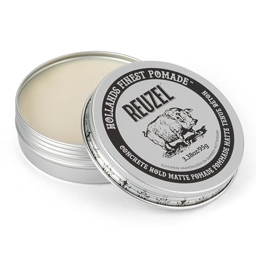 Reuzel Pomada mate Concrete Hold, pomada de fijación extra firme para un peinado fuerte y de aspecto natural, 3,38 oz/95g