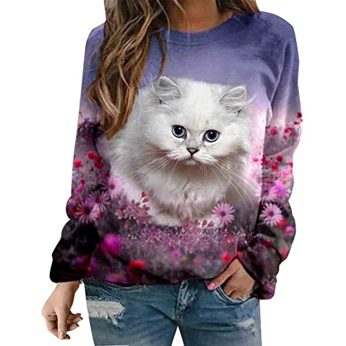 Sweatshirt femme col rond idéal pour le sport décontracté et les journées cocooning