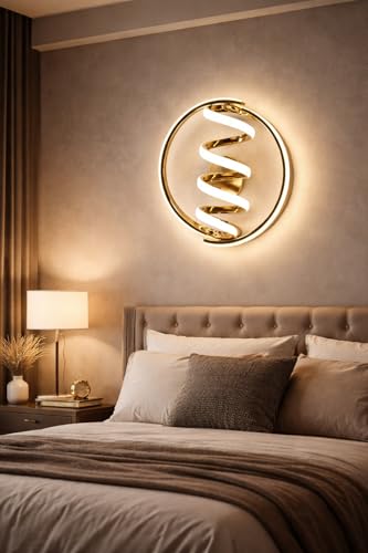 OJIT LIGHT DECORATION Modern 150 Gold LED Wall Light Crystal Design | Decorative Indoor Wall Lamp for Living Room, Bedroom, Hotel & Hallway Lighting