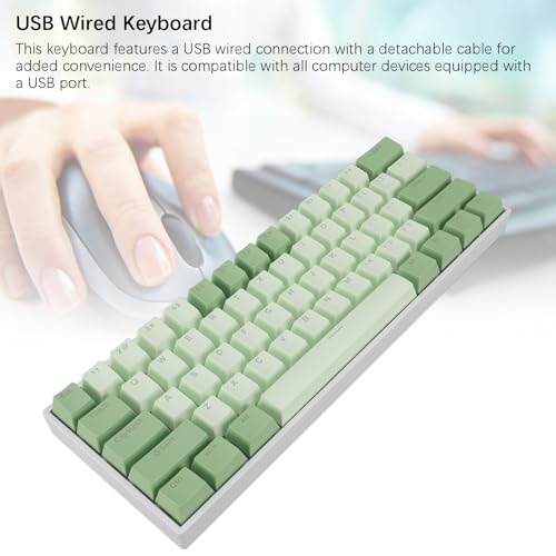 Teclado Mecánico 60% ASHATA4dwx1unkys USB cableado miniatura 4