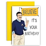 Huxters Geburtstagskarte,I Believe It's Your Birthday Lustige Geburtstagskarte,Ted Lasso Geburtstag,Humorvolle Geburtstagskarten für Männer, Frauen, Freunde,Glückwunschkarte mit recycelbarem Umschlag