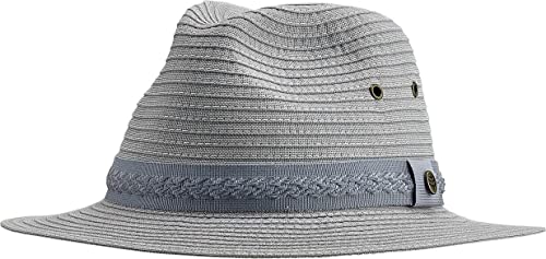 Coolibar Upf 50+ Men's Holden Packable Travel Fedora - Sun Protective (X-Large- Fog) #TOP4