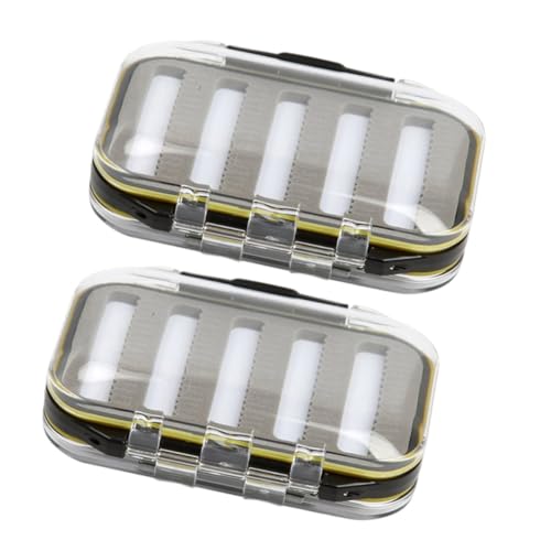 Caja para Accesorios de Pesca Hemoton, Protectora Total Contra Agua, Doble Cara, Plástico Compacto de Bolsillo