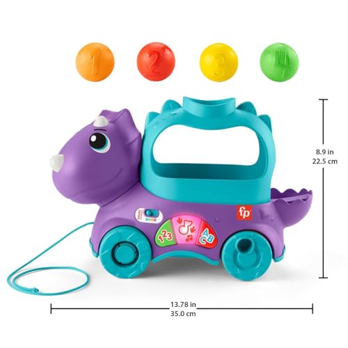 Image of Fisher-Price Ball Fun Pull-Along Dino, Version: UK-English, HNR50