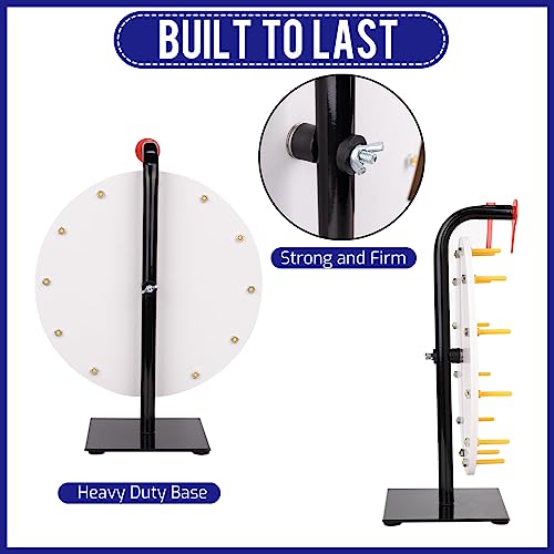JstFrU 12 Inch Spinning Prize Wheel-12 Slots Color Tabletop Roulette Spinner Wheel of Fortune,with Dry Erase Marker & Eraser,for Carnival Trade Show - Image 2