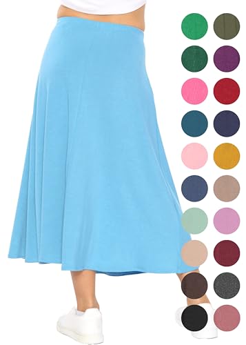 Image of STRETCH IS COMFORT Girls Skirts Flowy A Line Knee Length and Ankle Length | Elastic Waist, Kids School Skirt, Girls Maxi Skirt, Black Skirt For Girls, Faldas Para Ninas, Girls Long Skirt, Long skirts