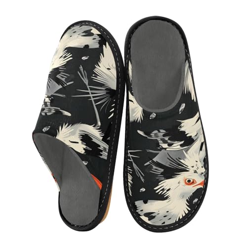 Slippers for Women Birds with Orange Beaks Flying Soft Fuzzy Women's Slippers Indoor and Outdoor Shoes