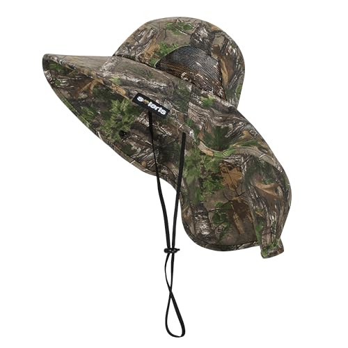 Image of Solaris Sun Hat with Neck Flap, UPF 50 Sun Protection Lightweight Sun Cap for Men Women, Wide Brim Hat for Fishing Hiking