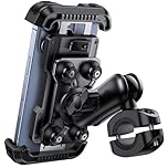 Lamicall Motorcycle Phone Mount Holder - [Dual Vibration Dampener] [720° Adjustment Arm] Motorcycle Cell Phone Holder, Bike Handlebar Phone Mount for iPhone 17 Pro/Air/16/15/14 Pro Max, 4.7-6.7" Phone