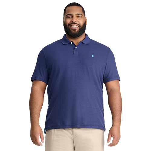 IZOD Men’s Big-and-Tall Advantage Performance Short-Sleeve Solid Polo Shirt, Peacoat, 4X-Large by IZOD - Used condition - US$22.68