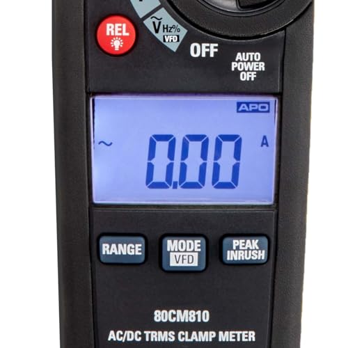 Amazon Basics Klemmmessgerät, 600 A AC/DC, True RMS, NCV, Taschenlampe, 6.000 Counts, Schwarz