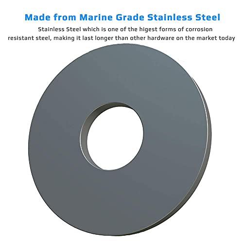 M4 Flat Penny Washer (Pack of 100) Large OD Plain Wide Round Metal Alloy Steel Washers for Screws - Image 4