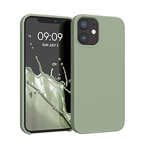 kwmobile telefoonhoesje compatibel met Apple iPhone 12 mini hoesje – Zachte case voor smartphone – Back cover in grijsgroen