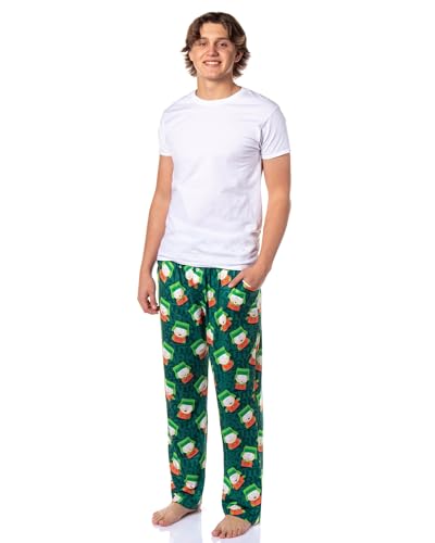 South Park Men's Kyle Broflovski Expressions Print Sleep Pajama Pants for Adults Lounge Bottoms2