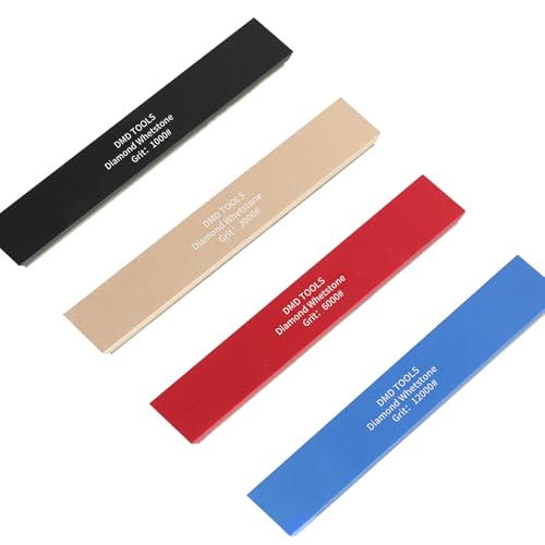 DMD 4-Piece Diamond Sharpening Stone Set Safe Whetstone Set Diamond Grinding Stone Knife Sharpeners Tool Kit for Kitchen Hunting (Resin)