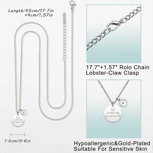 SRWRPR Mustard Seed Necklace for Women Moving Mountains Faith Necklace for Women Easter Christian Religious Jewelry Confirmation First Communion Gift, Sliver — view 2
