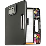 Officemate Portable Clipboard Case with Calculator, Gray (83372)