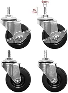 Casters Lock Swivel Casters Threaded Rod Casters,Silent Casters with 4 Casters 4 Casters with Brake Components