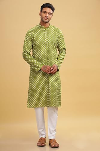 Image of BE ACTIVE Cotton Kurta for Men | Traditional and Refined Design | Indian Kurta | Full Sleeve Kurta