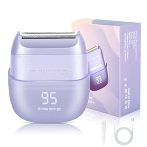 Electric Lady Shaver for Women, Womens Electric Leg Razor, Waterproof Rechargeable Bikini Trimmer, Cordless Portable Women Painless Facial Hair Removal for Arms, Underarms, Wet & Dry Use Razor