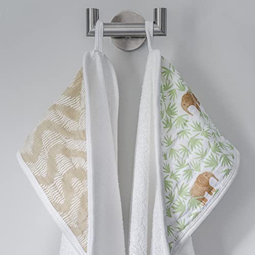 Image of aden + anais Essentials Hooded Baby Bath Towel, Super Soft 100% Cotton, 2 Pack, Tanzania