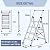 XinSunho 4 Step Ladder, Retractable Handgrip Folding Step Stool with Anti-Slip Wide Pedal, Aluminum Stool Ladders 4 Steps, 330lbs Safety Household Ladder