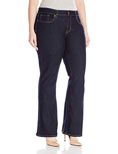 Signature by Levi Strauss & Co Women's Plus-Size Totally Shaping Boot Cut Jeans, After Hours, 18 Medium