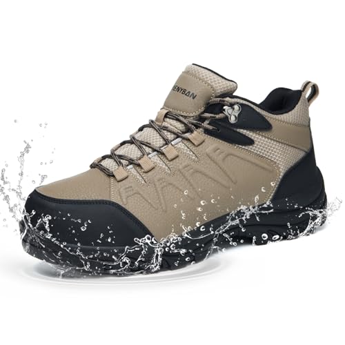 MENYBAN Waterproof Hiking Shoes Men Non-Slip Grip Ankle...