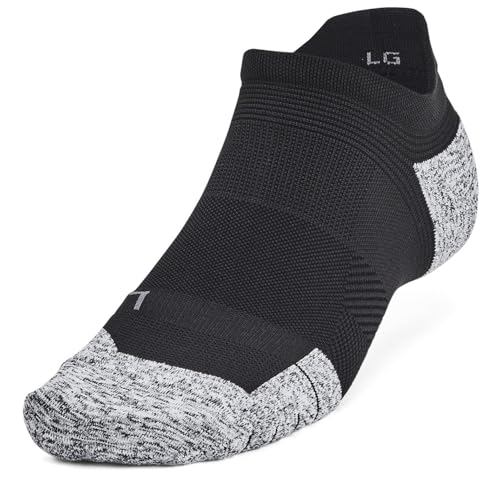 Under Armour - Unisex Ad Run Cushion 3Pk Ns Socks, Color Black (001), Size: Large
