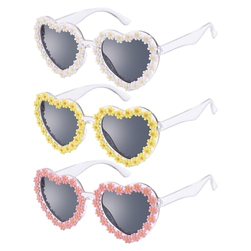 Kids Sunglasses for Girls and Boys Polarized Heart Shaped Sunglasses UV Protection Cute Flower Glasses