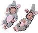 BNFD Bambole del Bambino rinato Gemelli per Tutto Il Corpo in Silicone Pittura per Dormire Lavabile a Secco all'Aria Bambini snodabili 28cm 11 Pollici Bambola del Bambino con i Vestiti