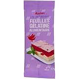 AUCHAN Feuilles de gélatine alimentaire 17 g