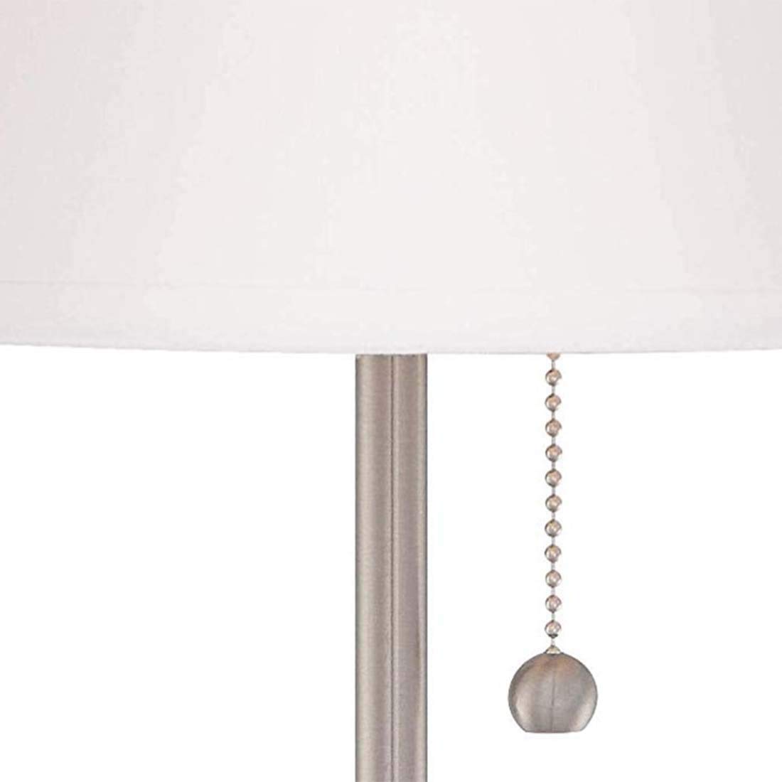 Lámpara de Mesa de Noche USB, lámpara de Noche con Puerto de Carga USB, Base de Metal y lámpara de Escritorio LED de Sombra de Tela Blanca para Dormitorio, Sala de Estar, Oficina