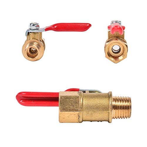 Sanpaint 2 Pack 1/4" Ball Valve,Air Compressor Brass Valve,1/4 Inch