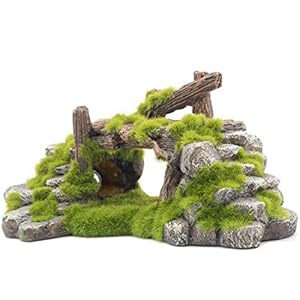 Fish Tank Decoration Moss Rockery Stone Plants Wood Ruins Landscaping Turtle Tank Decoration Fish Shrimp Shelter