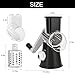 Cambom 5 in 1 Rotary Cheese Grater Hand Crank Cheese Shredder for Fresh Cheese, Vegetable, Nuts,Non-slip Suction Base, Black