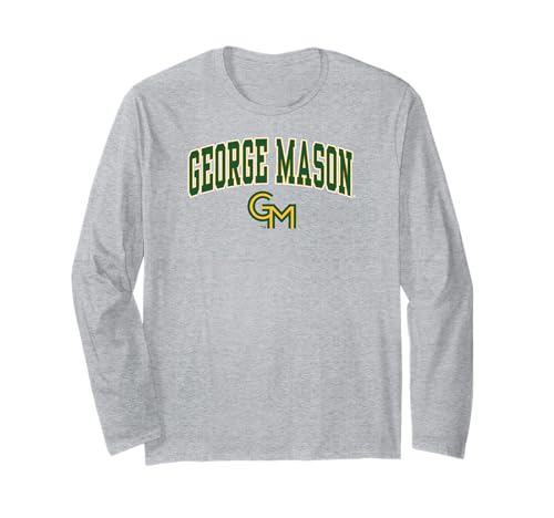 George Mason Patriots Arch Over Gray Officially Licensed Long Sleeve T-Shirt