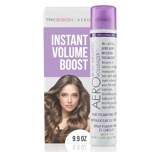 TRIDESIGN Aero Body Infusion Volumizer - Achieve Maximum Volume & Enhanced Texture, Weightless Formula for Root Lift & Fullness, Adds Body & Shine, Versatile Style for All Hair Types - 9.9 oz