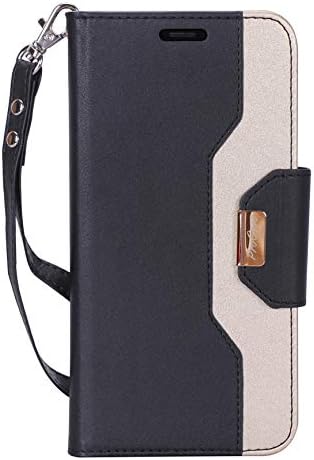 ProCase Wallet Case for iPhone XR, Folio Flip Case with Kickstand Card Holders Mirror Wristlet, Folding Stand Protective Cover for Apple iPhone XR 6.1" 2018 Release -Black