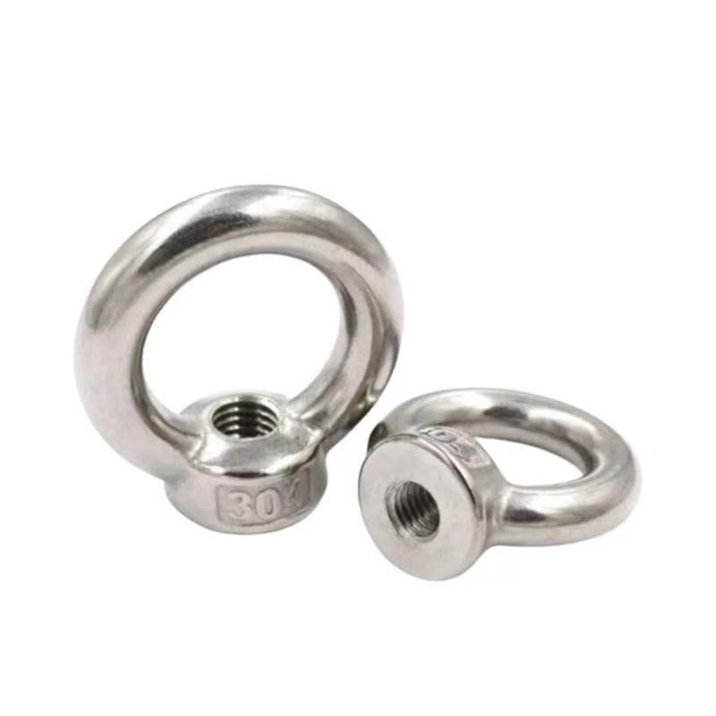 4Pcs M5 Lifting Eye Nut,Stainless Steel 304 Metric Ring Shape Lifting Eye Threaded Nut
