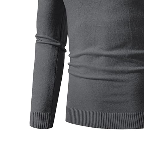 Men Quarter Zip Turtleneck Pullover Lightweight Cotton Polo Sweaters Knitted Casual Mock Neck Sweaters3