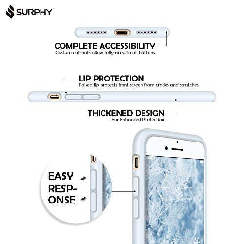 Surphy Silicone Case Compatible With Iphone Se Case (Se 2022 Case Se 3, Se 2020), Iphone 8 Case, Iphone 7 Case, Liquid Silicone Phone Case With Microfiber Lining (Sky Blue) #TOP1