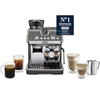 De'Longhi Siebträgermaschine La Specialista Arte Evo Cold Brew EC9255T, Espressomaschine mit Mahlwerk inkl Barista-Kit, Cold Brew-Funktion, 8 Mahlgrade, 15 Bar, 3 Temperaturen, Milchschaumdüse, Titan