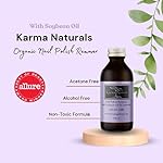 Karma Organic Nail Polish Remover with Soybean Oil and Lavender Oil- Non Toxic, Vegan, Cruelty Free, Acetone Free – Nails Strengthener for Fingernails – 4 fl. Oz - Image 3