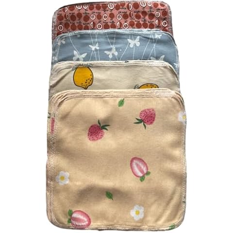 BEECO GIF2U Reusable Paper Towel Rolls 20 Pack,Washable Napkin Cloth Value Set of 4 Colors 20 Pack of Paperless Towel-100% Cotton, Super Soft, Absorbent Made to Last (Strawberries) Cover