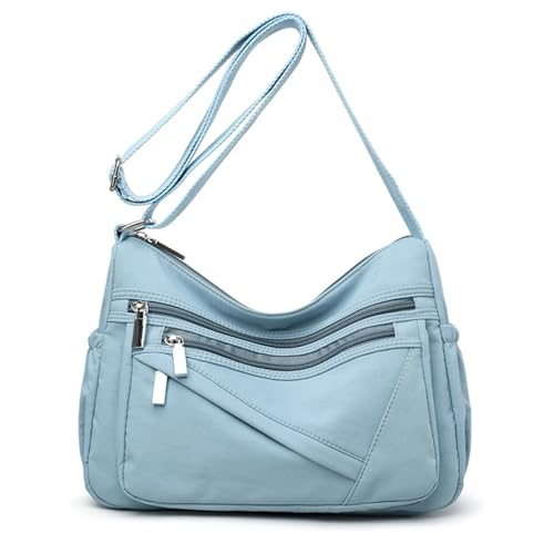 Sac bandoulière femmes NICOLE & DORIS léger bleu avec multipoches