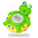 Doli Yearning Upgrade Baby Bath Thermometer with Room Temperature| Fahrenheit and Celsius|Green Frog Lovely Shape|Kids' Bathroom Safety Products| Bath Toys………