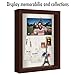 Americanflat 8.5x11 Shadow Box Frame with Shatter-Resistant Glass - Silhouette Collection - Large Shadow Box Display Case for Tabletop and Wall Display - Mahogany with Soft Felt Back