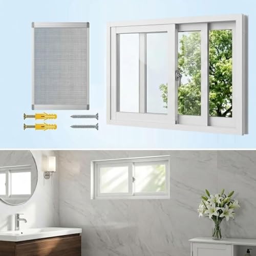Ventanas corredizas de aluminio blanco 64x38cm con doble panel aislado 8
