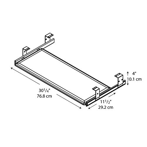 Bush Business Furniture Universal Keyboard Shelf With Galaxy Finish #TOP2